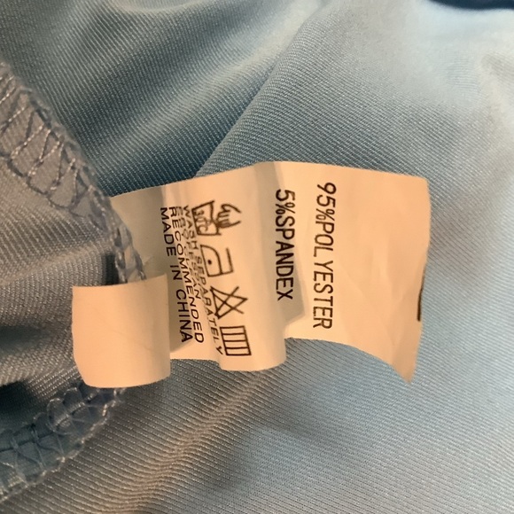 Elegant Light Blue Size Large Cross-Front Dress With With Underwire. Preloved - Picture 7 of 8